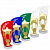 Акриловая награда Звезда (размер: 21 цвет: зеленый/золото)