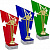 Акриловая награда Звезда (размер: 22 цвет: зеленый/золото)