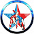 Эмблема Армейский Рукопашный бой 1538-03 (размер: д.25мм, материал: пленка ПВХ, цвет: белый, акриловая линза: да)