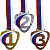 Комплект медалей Зореслав 70мм (3 медали) (размер: 70 цвет: золото/серебро/бронза)