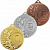 Комплект медалей Вилга (3 медали) (размер: 50 цвет: золото/серебро/бронза)