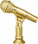 Фигура Микрофон (размер: 7.5 цвет: золото)