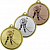 Медаль хоккей (размер: 55 Цвет: серебро/золото)