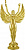 Фигура Ника с факелом (высота, см:  цвет: золото)