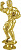 Фигура Бодибилдинг муж (размер: 12.5 цвет: золото)