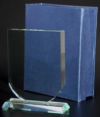 Награда G001 (Награда стеклянная (сувенир) G001 190х150х15 в комплекте коробка)