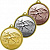 Медаль лыжный спорт (лыжи) (размер: 55 цвет: золото)