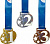 Комплект медалей Фонтанка 55мм (3 медали) (Размер: 55 Цвет: золото/серебро/бронза)