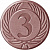 Эмблема 3 место (размер: 50мм, цвет: бронза)