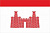 Флаг Можайского городского округа (15*22 см, полиэфирный шелк, прошив по краю)