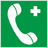 Табличка "Телефон связи с медицинским пунктом (скорой медицинской помощью)" ЕС04