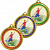Медаль футбол (размер:  цвет: зеленый)