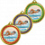 Медаль плавание (размер: 55 цвет: золото/красный)