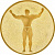 Эмблема бодибилдинг (размер: 50 мм, цвет: золото)