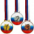 Комплект медалей Аманита 70мм (3 медали) (размер: 70 цвет: триколор)