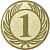 Эмблема 1,2,3 место (размер: 25мм цвет: золото)