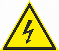 Табличка "Опасность поражения электрическим током" W08