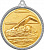 Медаль Плавание (размер: 55 цвет: золото/серебро)