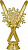 Фигура Лыжи (размер: 11 цвет: золото)