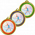 Медаль фигурное катание (коньки) (размер: 55 цвет: золото/синий)
