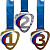 Комплект медалей Зореслав 70мм (3 медали) (размер: 70 цвет: золото/серебро/бронза)