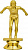 Фигура Плавание жен (размер: 9 цвет: золото)