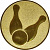 Эмблема боулинг (размер: 50 мм, цвет: золото)