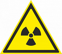 Табличка "Опасно. Радиоактивные вещества или ионизирующее излучение" W05