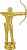 Фигура Стрельба из лука (размер: 15 цвет: золото)