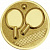 Эмблема Настольный теннис (размер: 50 мм, цвет: золото)