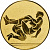 Эмблема Борьба (размер: 50 мм, цвет: золото)