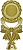 Эмблемоноситель с бантом (размер: 17 цвет: золото)