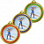 Медаль биатлон (размер: 55 цвет: золото/зеленый)