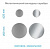 Металлический вкладыш для УФ-печати (шильда круглая) (д.25 мм, цвет металла: Серебро матовое, нанесение: нет)