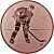 Эмблема Хоккей (размер: 25 мм цвет: бронза)