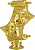 Фигура Маски театральные (размер: 11 цвет: золото)