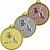 Медаль хоккей (размер: 55 цвет: серебро/золото)
