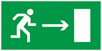 Табличка "Направление к эвакуационному выходу направо" Е03 