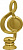 Фигура Скрипичный ключ (размер: 12 цвет: золото)